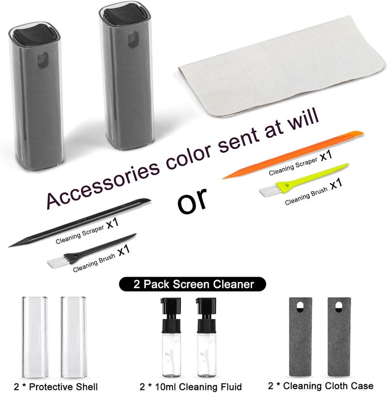 walrfid 2 Pack Computer Screen Cleaner, MacBook Screen Cleaner Spray and Wipe, Electronic Computer Laptop Cleaning Kit for iPad Pro, iPhone, Smartphone, Monitor, Car Display, Tablet, TV Screens, Grey - Image 3
